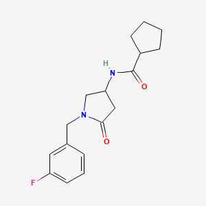 molecular formula C17H21FN2O2 B6024070 N-[1-(3-fluorobenzyl)-5-oxo-3-pyrrolidinyl]cyclopentanecarboxamide 