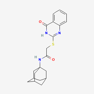 molecular formula C20H23N3O2S B6024075 N-1-adamantyl-2-[(4-oxo-3,4-dihydro-2-quinazolinyl)thio]acetamide 