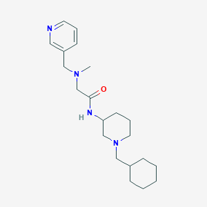 molecular formula C21H34N4O B6024138 N~1~-[1-(cyclohexylmethyl)-3-piperidinyl]-N~2~-methyl-N~2~-(3-pyridinylmethyl)glycinamide 