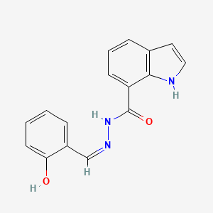 molecular formula C16H13N3O2 B6024150 N-[(Z)-(2-hydroxyphenyl)methylideneamino]-1H-indole-7-carboxamide 