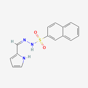 molecular formula C15H13N3O2S B6024175 N'-(1H-pyrrol-2-ylmethylene)-2-naphthalenesulfonohydrazide 