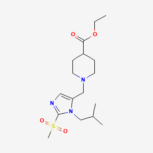 molecular formula C17H29N3O4S B6024258 Ethyl 1-[[3-(2-methylpropyl)-2-methylsulfonylimidazol-4-yl]methyl]piperidine-4-carboxylate 