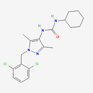 molecular formula C19H24Cl2N4O B6024268 N-cyclohexyl-N'-[1-(2,6-dichlorobenzyl)-3,5-dimethyl-1H-pyrazol-4-yl]urea 