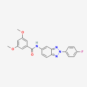 molecular formula C21H17FN4O3 B6024297 N-[2-(4-fluorophenyl)benzotriazol-5-yl]-3,5-dimethoxybenzamide 