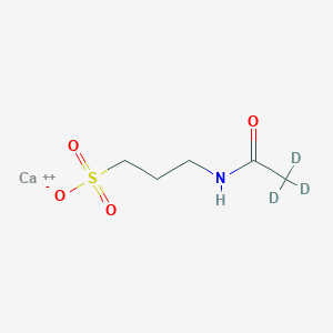 molecular formula C5H7NO4SD3·1/2Ca B602430 Acamprosate-D6 Calcium CAS No. 1225580-94-8