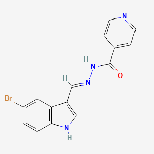 molecular formula C15H11BrN4O B6024310 N'-[(5-bromo-1H-indol-3-yl)methylene]isonicotinohydrazide 