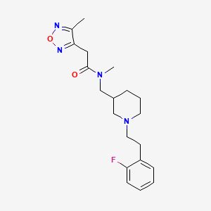molecular formula C20H27FN4O2 B6024337 N-({1-[2-(2-fluorophenyl)ethyl]-3-piperidinyl}methyl)-N-methyl-2-(4-methyl-1,2,5-oxadiazol-3-yl)acetamide 