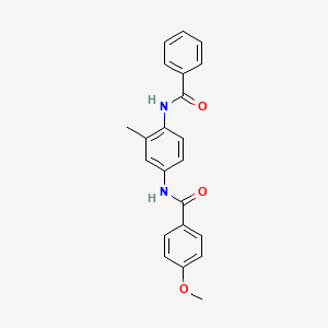 molecular formula C22H20N2O3 B6024377 N-[4-(benzoylamino)-3-methylphenyl]-4-methoxybenzamide 