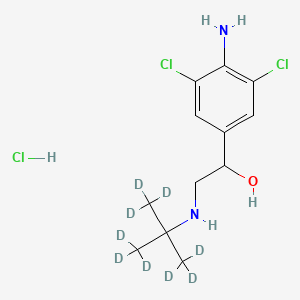 molecular formula C12H19Cl3N2O B602443 Clenbuterol-d9 hydrochloride CAS No. 184006-60-8