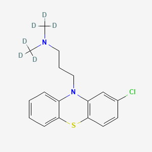 molecular formula C17D6H13ClN2S·C2H2O4 B602448 3-(2-chlorophenothiazin-10-yl)-N,N-bis(trideuteriomethyl)propan-1-amine CAS No. 1276197-23-9