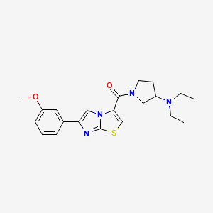 molecular formula C21H26N4O2S B6024489 N,N-diethyl-1-{[6-(3-methoxyphenyl)imidazo[2,1-b][1,3]thiazol-3-yl]carbonyl}-3-pyrrolidinamine 