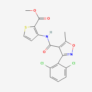molecular formula C17H12Cl2N2O4S B6024529 methyl 3-({[3-(2,6-dichlorophenyl)-5-methyl-4-isoxazolyl]carbonyl}amino)-2-thiophenecarboxylate 