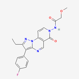 molecular formula C20H18FN5O3 B6024549 N-[2-ethyl-3-(4-fluorophenyl)-6-oxopyrazolo[1,5-a]pyrido[3,4-e]pyrimidin-7(6H)-yl]-2-methoxyacetamide 