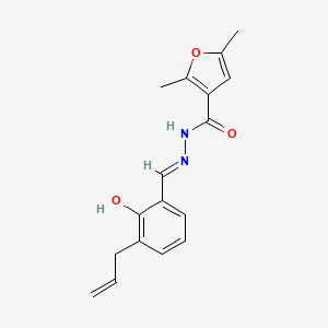 molecular formula C17H18N2O3 B6024557 N'-(3-allyl-2-hydroxybenzylidene)-2,5-dimethyl-3-furohydrazide 