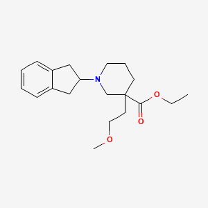 molecular formula C20H29NO3 B6024593 ethyl 1-(2,3-dihydro-1H-inden-2-yl)-3-(2-methoxyethyl)-3-piperidinecarboxylate 