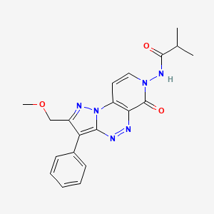 molecular formula C20H20N6O3 B6024670 N-[2-(methoxymethyl)-6-oxo-3-phenylpyrazolo[5,1-c]pyrido[4,3-e][1,2,4]triazin-7(6H)-yl]-2-methylpropanamide 