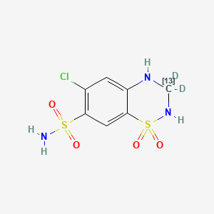 molecular formula C7H8ClN3O4S2 B602470 Hydrochlorothiazid-13C,d2 CAS No. 1190006-03-1