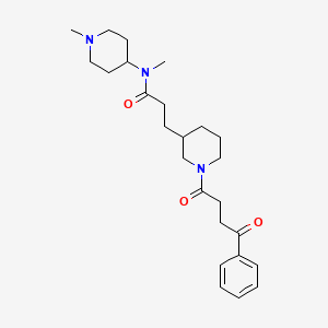 molecular formula C25H37N3O3 B6024858 N-methyl-N-(1-methyl-4-piperidinyl)-3-[1-(4-oxo-4-phenylbutanoyl)-3-piperidinyl]propanamide 