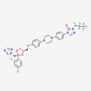 molecular formula C35H38Cl2N8O4 B602495 (2R,4S)-Hydroxy Itraconazole-d5 CAS No. 1217510-38-7