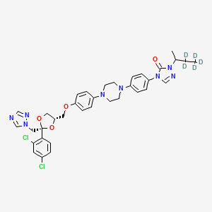 molecular formula C35H33D5Cl2N8O4 B602495 Itraconazole-d5 (major) CAS No. 1217510-38-7