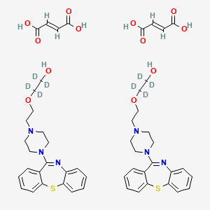 molecular formula C21H21D4N3O2S.1/2C4H4O4 B602530 喹硫平 D4 半富马酸盐 CAS No. 1217310-65-0