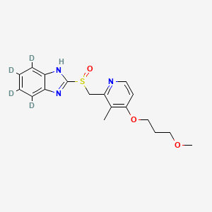 molecular formula C18H17N3O3SD4 B602534 拉贝拉唑 D4 CAS No. 934295-48-4