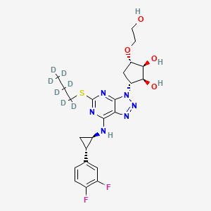 molecular formula C23H28F2N6O4S B602559 Ticagrelor-d7 