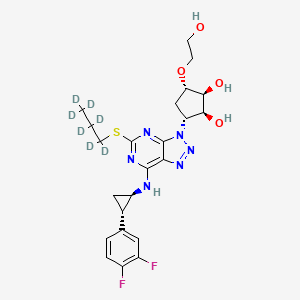 molecular formula C23H21F2N6O4SD7 B602559 Ticagrelor-d7 CAS No. 1265911-55-4