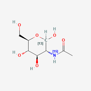 molecular formula 13CC7H1515NO6 B602565 2-[15N]Acetamido-2-deoxy-D-[1-13C]glucose CAS No. 478529-40-7