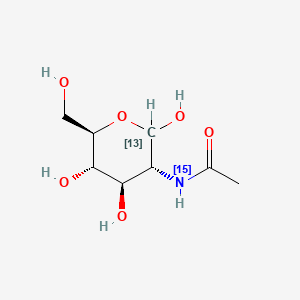 molecular formula 13CC7H1515NO6 B602565 N-乙酰-D-[1-13C;15N]葡萄糖胺 CAS No. 478529-40-7