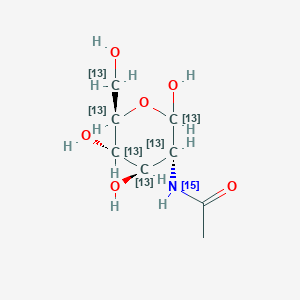 molecular formula 13C6C2H1515NO6 B602566 N-乙酰-D-[ul-13C6;15N]葡萄糖胺 CAS No. 478529-41-8