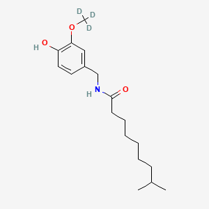 molecular formula C18H26NO3D3 B602588 Dihydro Capsaicin-d3 CAS No. 1330261-21-6