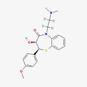 molecular formula C20H20D4N2O3S B602620 Desacetyl Diltiazem D4 CAS No. 112259-40-2