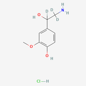 molecular formula C9H10NO3D3·HCl B602623 rac Normetanephrine-d3 Hydrochloride CAS No. 1085333-97-6