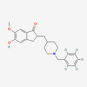 molecular formula C23H22NO3D5 B602624 5-O-Desmethyl Donepezil-d5 CAS No. 1189929-21-2