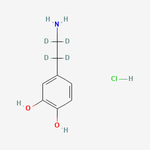 molecular formula C8H12ClNO2 B602627 Dopamine-d4 hydrochloride CAS No. 203633-19-6