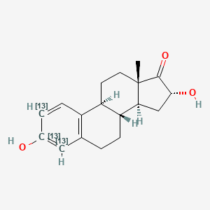 molecular formula C18H22O3 B602638 16-alpha-Hydroxyestrone-13C3 CAS No. 1241684-28-5