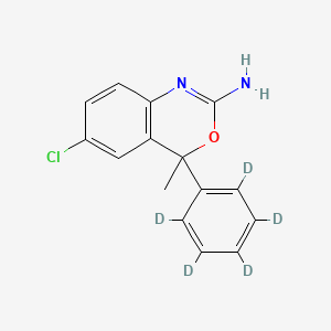 molecular formula C15H8ClN2OD5 B602642 N-Desethyl Etifoxine-d5 CAS No. 1346602-46-7