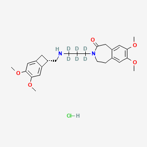 molecular formula C26H28D6N2O5·ClH B602662 N-Desmethyl Ivabradine D6 HCl CAS No. 1346600-74-5