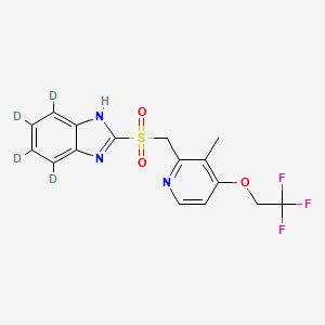 molecular formula C16H14F3N3O3S B602663 Lansoprazole Sulfone-d4 CAS No. 1184999-77-6