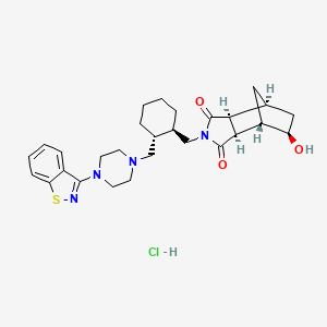 molecular formula C28H28N4O3SD8 B602669 Lurasidone Metabolite 14283 hydrochloride CAS No. 186204-32-0