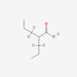 molecular formula C8H12D4O2 B602697 2-(Propyl-1,1-D2)pentanoic-3,3-D2 acid CAS No. 87745-17-3