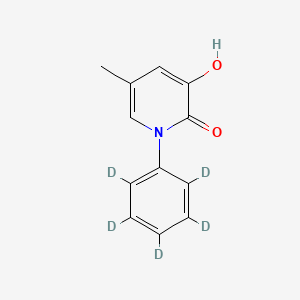 molecular formula C12H6NO2D5 B602714 3-羟基-5-甲基-N-苯基-2-1H-吡啶酮-d5 CAS No. 1020719-53-2