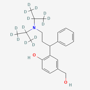 molecular formula C22H19NO2D12 B602739 rac 5-Hydroxymethyl Tolterodine-d14 CAS No. 1185071-13-9