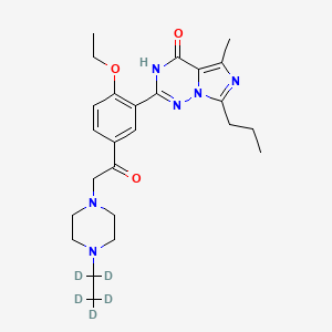 molecular formula C25H29N6O3D5 B602747 Vardenafil Acetyl-d5 Analogue CAS No. 1330171-51-1