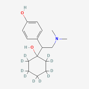 molecular formula C16H15D10NO2 B602749 D,L-O-Desmethyl Venlafaxine-d10 CAS No. 1062607-49-1