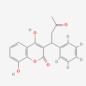 molecular formula C9H11O5D5 B602762 2H-1-Benzopyran-2-one, 4,8-dihydroxy-3-[3-oxo-1-(phenyl-d5)butyl]- CAS No. 94820-66-3