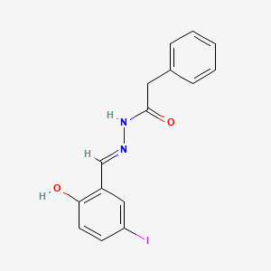 molecular formula C15H13IN2O2 B6027983 N'-[(E)-(2-hydroxy-5-iodophenyl)methylidene]-2-phenylacetohydrazide 