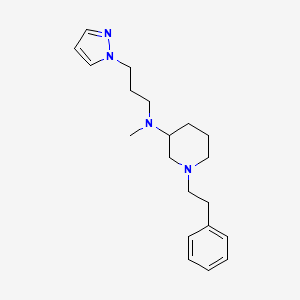 molecular formula C20H30N4 B6028201 N-methyl-1-(2-phenylethyl)-N-(3-pyrazol-1-ylpropyl)piperidin-3-amine 