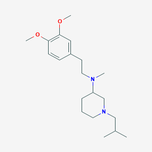 molecular formula C20H34N2O2 B6028331 N-[2-(3,4-dimethoxyphenyl)ethyl]-N-methyl-1-(2-methylpropyl)piperidin-3-amine 